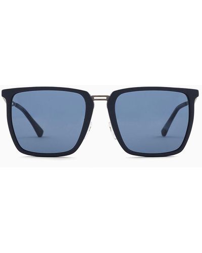 Emporio Armani 's Square Sunglasses - Blue