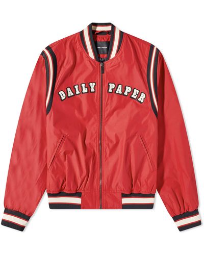 Daily Paper Peregia Varsity Jacket - Red