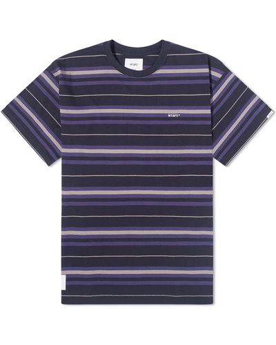 WTAPS 16 Stripe T-Shirt - Blue