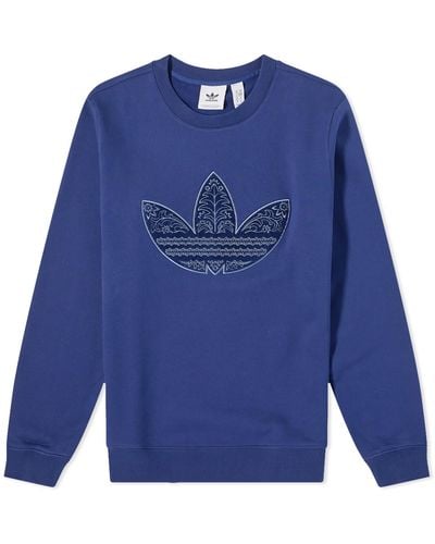 adidas Corduroy Appliqué Sweatshirt - Blue