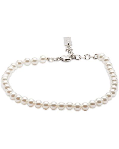 Saint Laurent Pearl Bracelet - White