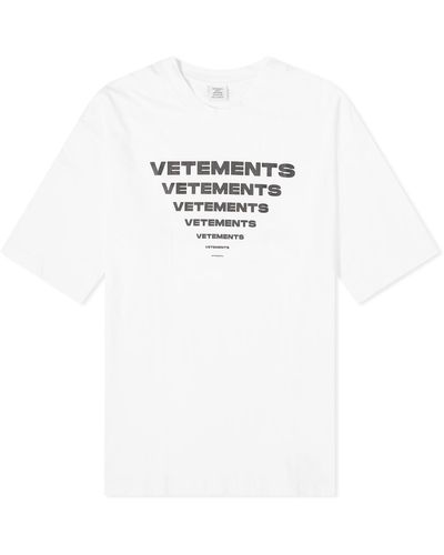 Vetements Pyramid Logo T-Shirt - White