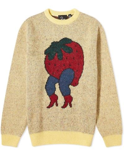 by Parra Stupid Strawberry Sweater - Yellow