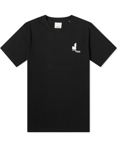 Isabel Marant Zafferh Inverted Logo T-Shirt - Black