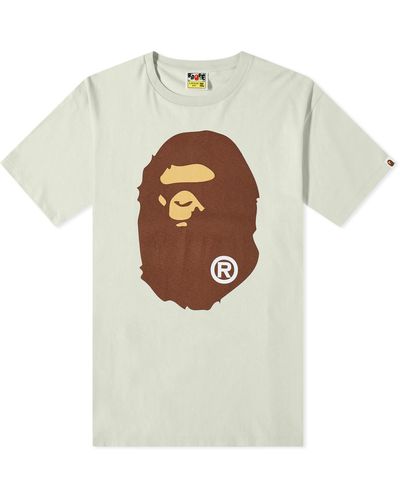 A Bathing Ape Pigment Big Ape Head T-shirt - White