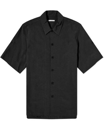 Helmut Lang Roll Up Logo Vacation Shirt - Black