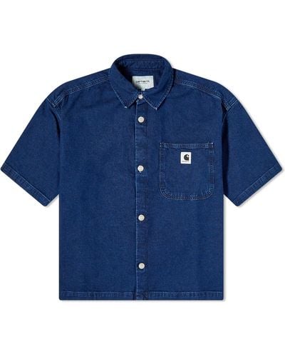 Carhartt Lovilia Short Sleeve Denim Shirt - Blue