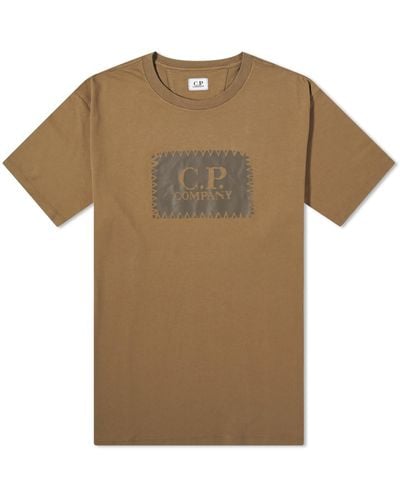 C.P. Company Label Logo T-Shirt - Brown