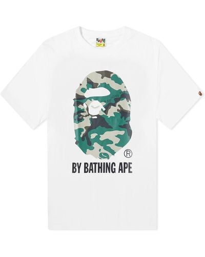 A Bathing Ape Woodland Camo By Bathing Ape T-Shirt - White