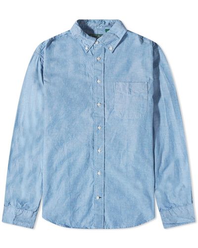 Gitman Vintage Button Down Summer Chambray Shirt - Blue
