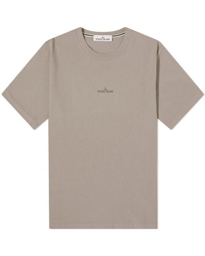 Stone Island Camo One Badge Print T-Shirt - Grey