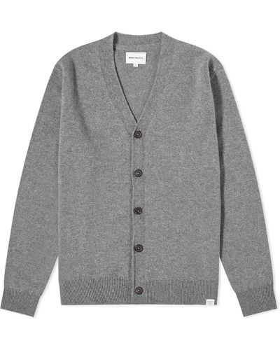 Norse Projects Adam Lambswool Cardigan - Grey