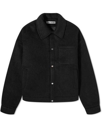 Cole Buxton Wool Overshirt - Black