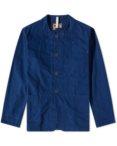 Nigel Cabourn Mechanics Jacket Cotton Twill - Blue