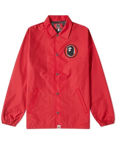 A Bathing Ape 30Th Anniversary Coach Jacket - Red