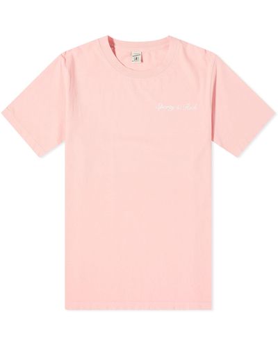 Sporty & Rich Syracuse T-Shirt - Pink