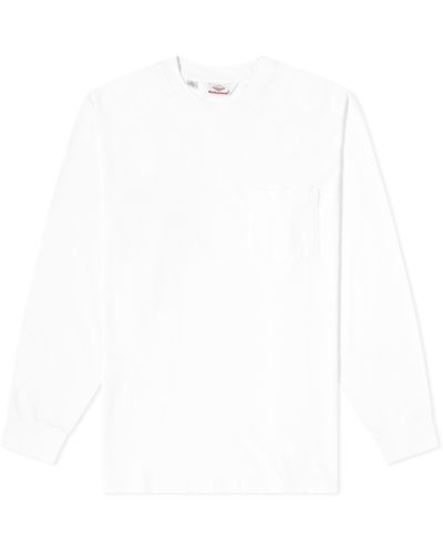 Battenwear Long Sleeve Pocket T-Shirt - White