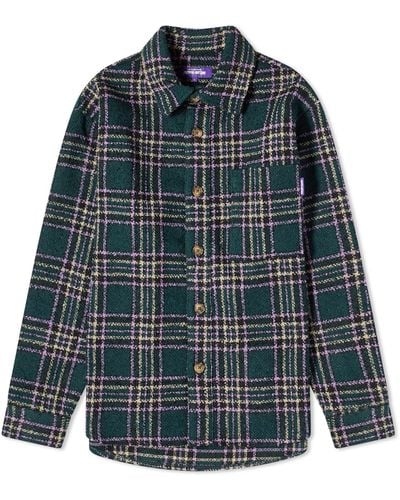 Fucking Awesome Less Heavyweight Flannel Overshirt - Blue