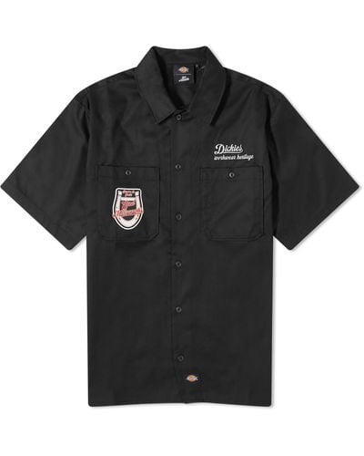 Dickies End. X 'Motorworks' Short Sleeve Work Shirt - Black