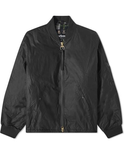 Barbour Heritage+ Flyer Wax Field Jacket - Black