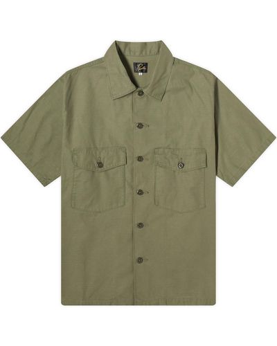 Needles Short Sleeve Fatigue Shirt - Green