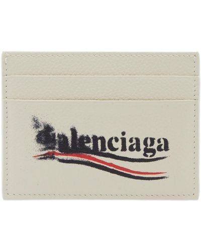 Balenciaga Political Campaign Cash Card Holder - Natural
