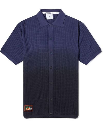 Percival Dip Dab Knitted Shirt - Blue