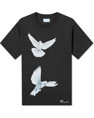 3.PARADIS Flying Doves T-Shirt - Black
