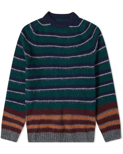 Howlin' Howlin' Flying Tapes Stripe Crew Knit - Green