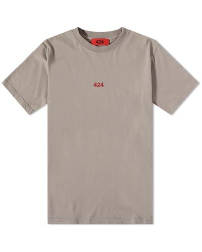 424 Alias Red Logo T-shirt - Gray