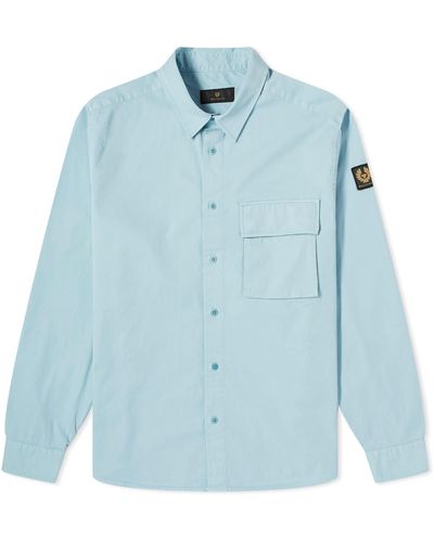Belstaff Scale Garment Dyed Shirt - Blue