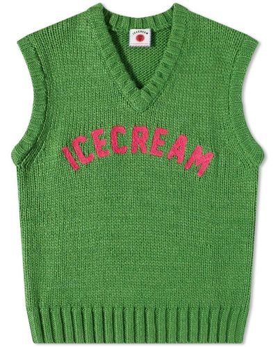 ICECREAM Knitted Vest - Green