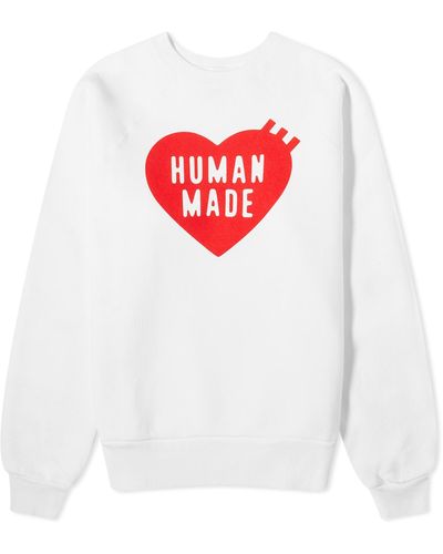 Human Made Heart Crew Sweat - White