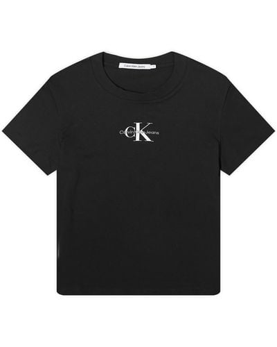 Calvin Klein Monologo Slim T-Shirt - Black