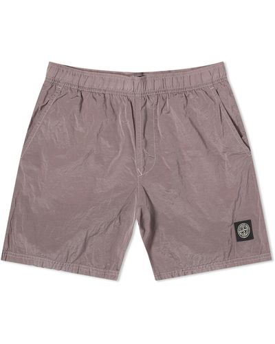 Stone Island Nylon Metal Shorts - Purple