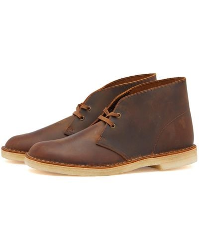 Clarks Desert Boot Beeswax Leather - Brown