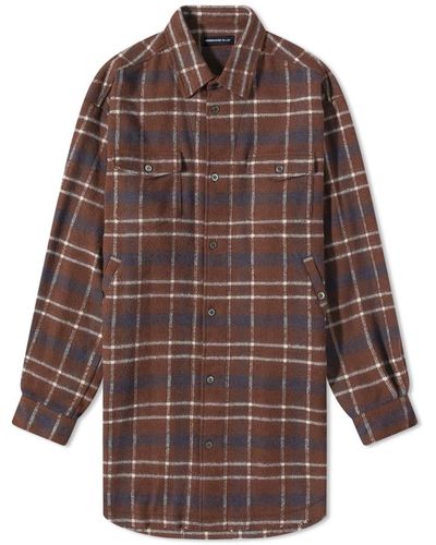 Undercover Check Overshirt - Brown