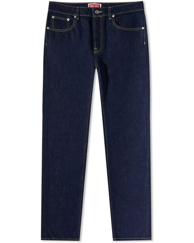 KENZO Slim Fit Jeans Rinse Denim - Blue