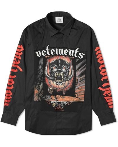 Vetements Motorhead Jersey Shirt - Black