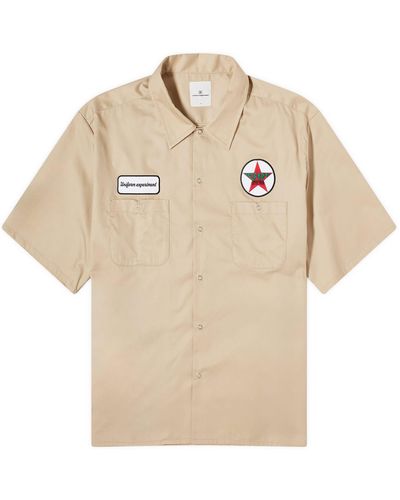 Uniform Experiment Short Sleeve Work Shirt - Natural