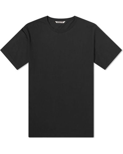 AURALEE Seamless Crew T-Shirt - Black