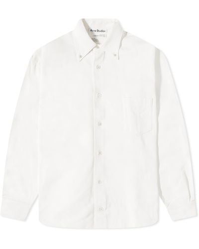 Acne Studios Odrox Cotton Twill Overshirt - White