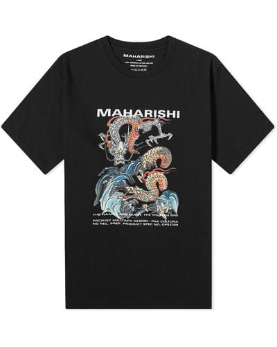 Maharishi Double Dragon T-Shirt - Black
