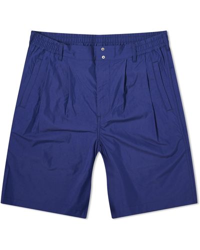 Garbstore Pleated Wide Easy Shorts - Blue