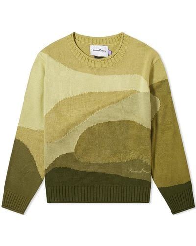House Of Sunny The Eden Landscape Knit - Green