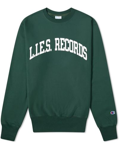 L.I.E.S. Records Varsity Sweatshirt - Green