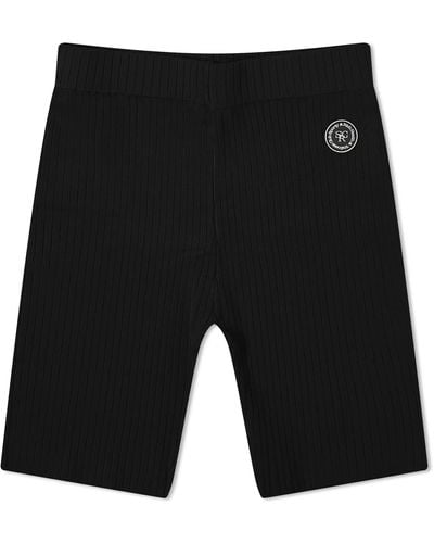 Sporty & Rich Srhwc Ribbed Cycling Shorts - Black