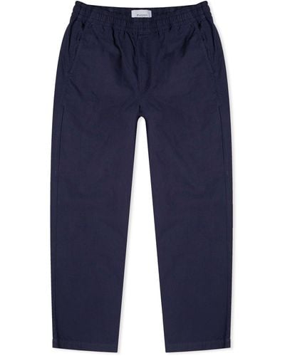 Palmes Lucien Twill Trousers - Blue