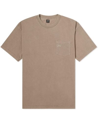 PATTA Washed Pocket T-Shirt - Brown