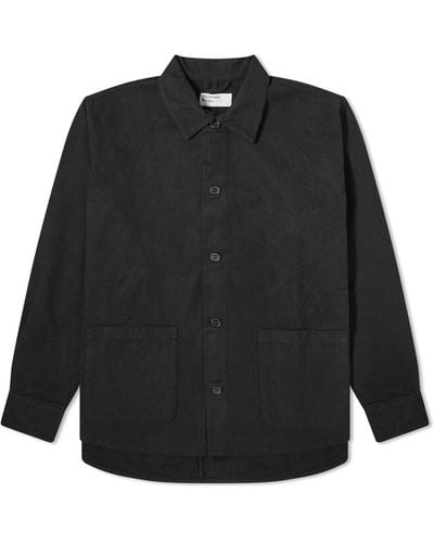 Universal Works Nebraska Cotton Travail Overshirt - Black